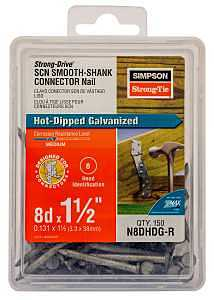Simpson Conn Nail Smth Hot-Dip Galvanized 8DX1-1/2IN