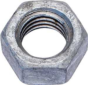 Midwest Fastener Hex Nut, Coarse Thread, 1/2-13, Galvanized