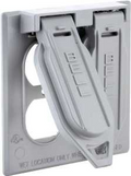Hubbell 2-Gang 2-Duplex Wall Plate - Gray