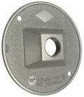 Hubbell Gray Round Lampholder Cover