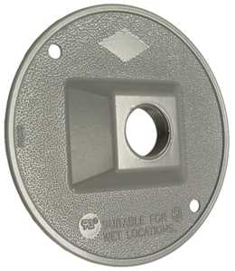 Hubbell Gray Round Lampholder Cover