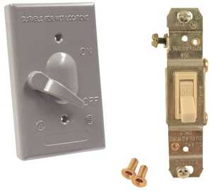 Hubbell 1G Vert Switch W/Cover