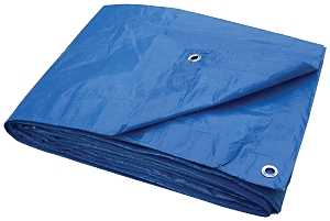 Prosource Tarp Blue Plastic Light Duty 16X20FT