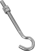 National Hardware BOLT J-HOOK 5/16X5IN ZINC