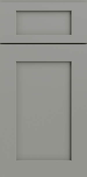 2 Glass Doors 2 Shelves Kitchen Wall Cabinet - Deluxe Shaker Grey - 24" W x 30" H x 12" D