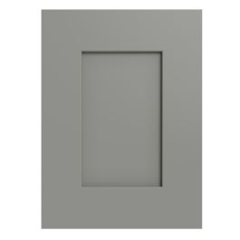 2 Glass Doors 2 Shelves Kitchen Wall Cabinet - Deluxe Shaker Grey - 24" W x 30" H x 12" D