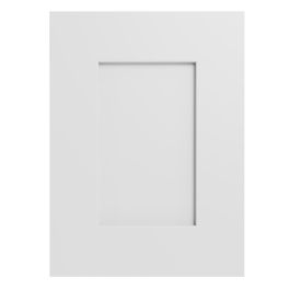 2 Glass Doors 2 Shelves Kitchen Wall Cabinet - Deluxe Shaker White - 24" W x 30" H x 12" D