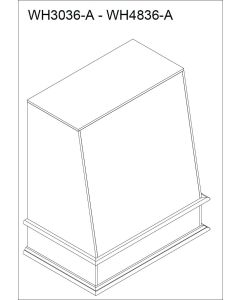 Angled Wall Kitchen Oven Pantry Cabinet - Deluxe Shaker Ash - 30" W x 36"