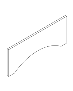 Arched Valance Kitchen Accessories Cabinet - Luxe Shaker White - 30" W