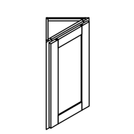 Angled Wall Kitchen Wall Cabinet - Deluxe Shaker Grey - 12" W x 30" H x 12" D