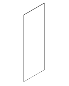 Island Back Panel Kitchen Accessories Cabinet - Luxe Shaker White - 42" W x 96" H