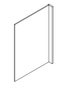 Dish Washer End Panel Kitchen Accessories Cabinet - Franklin White - End Panel