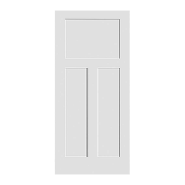 Shaker White Primed T-Style 3 Panel Craftsman Interior Door
