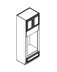 Double Oven Kitchen Oven Pantry Cabinet - Franklin White - 33" W x 84" H x 24" D