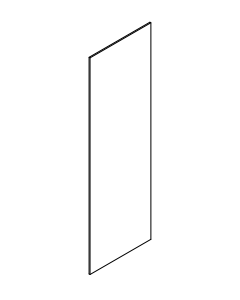 Refrigerator Panel Kitchen Accessories Cabinet - Luxe Shaker White - w 1.5" W Filler