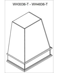 Tapered Wall Kitchen Oven Pantry Cabinet - Deluxe Shaker Grey - 30" W x 36"