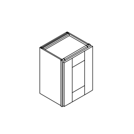 Stacker 1 Door Kitchen Wall Cabinet - Luxe Shaker White - 9" W