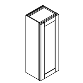 1 Door 3 Shelves Kitchen Wall Cabinet - Bristol Linen - 9" W x 42" H x 12" D