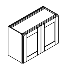 Stacker 2 Door Kitchen Wall Cabinet - Franklin Grey - 24" W