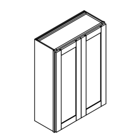 2 Door 3 Shelves Kitchen Wall Cabinet - Franklin White - 24" W x 42" H x 12" D