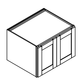 Refrigerator Kitchen Wall Cabinet - Deluxe Shaker Ash - 36" W x 12" H x 24" D