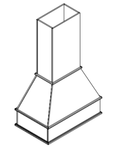 Chimney Style Kitchen Oven Pantry Cabinet - Deluxe Shaker Grey - 30" W