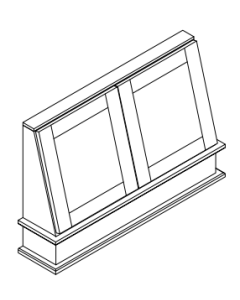 Decorative Door Kitchen Oven Pantry Cabinet - Deluxe Shaker Ash - 30" W