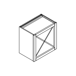 Wine Cube Kitchen Wall Cabinet - Deluxe Shaker Ash - 18" W x 18" H x 12" D